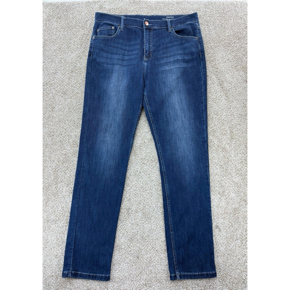 Mugsy Kinzies Jeans Men's 38x34 Dark Wash Stretch Slim Straight Comfort Denim